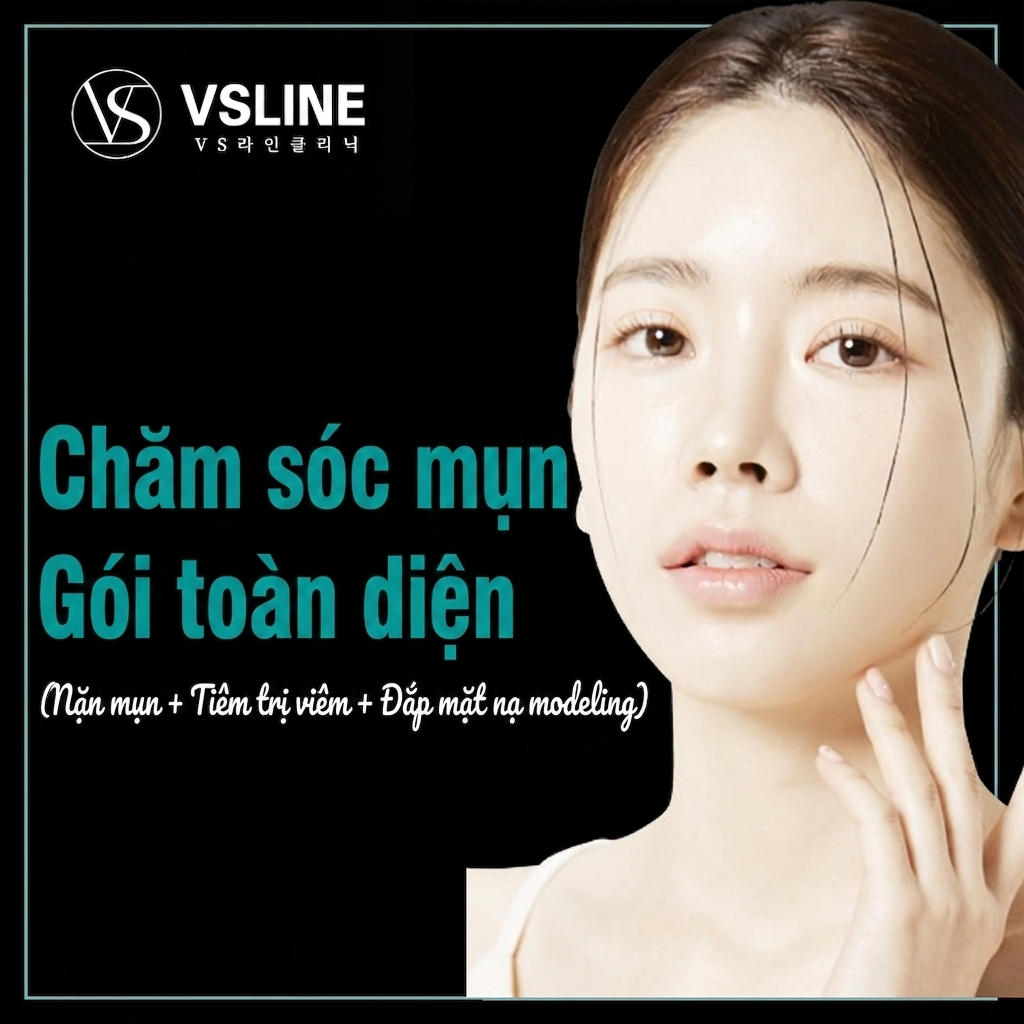 Gói quản lý mụn đầy đủ_Nặn mụn & Tiêm viêm & Quản lý Modelling