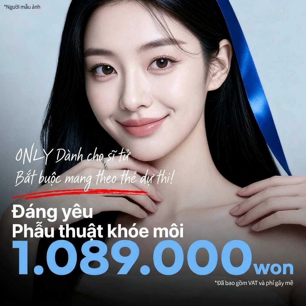 Ưu đãi sĩ tử, Tạo hình khóe môi cười Lovely, Phẫu thuật nhân trung
