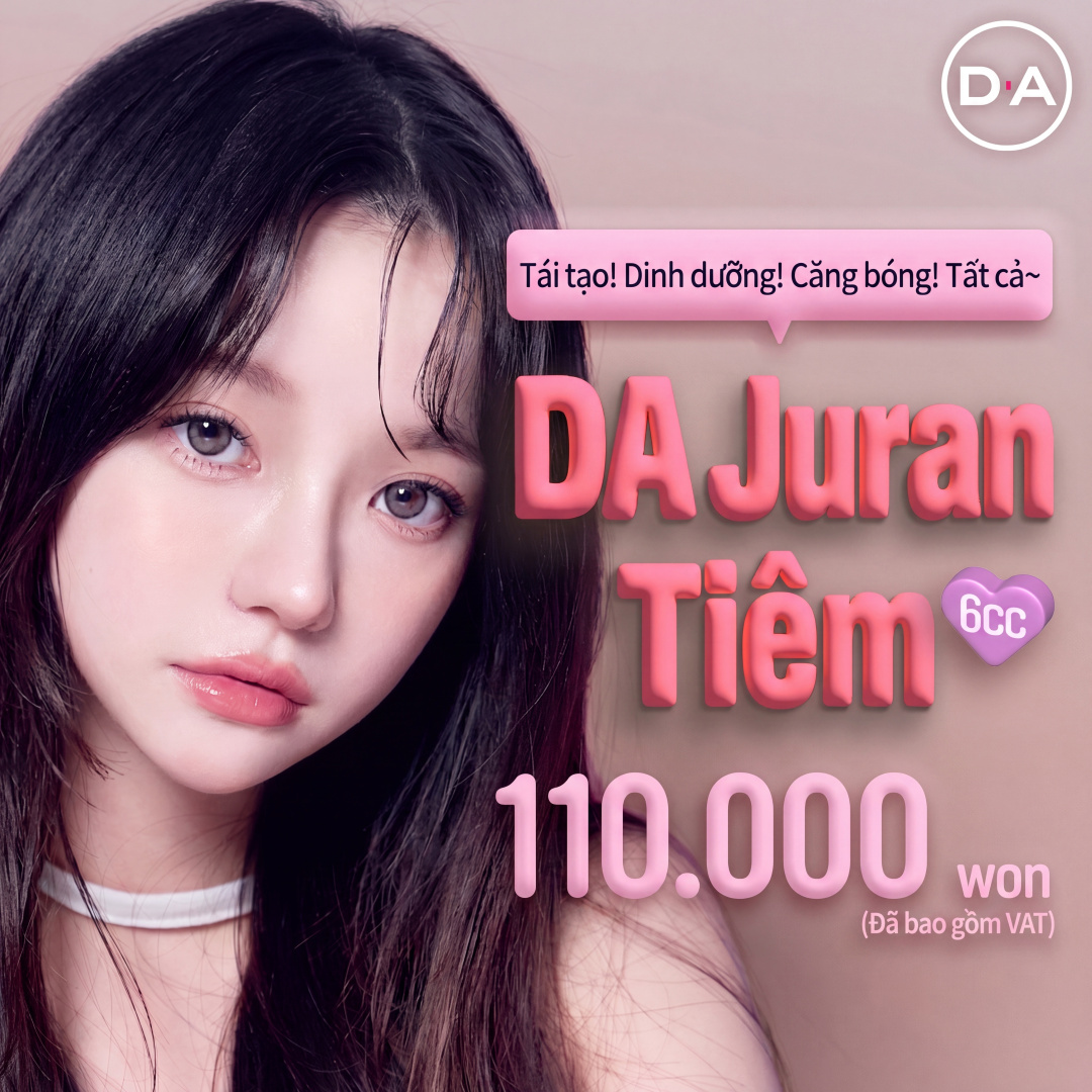 Hết lo âu về da_Tiêm DA-juran 6cc_Rejuran Skin Booster, Tone-up Booster_Tiêm căng bóng