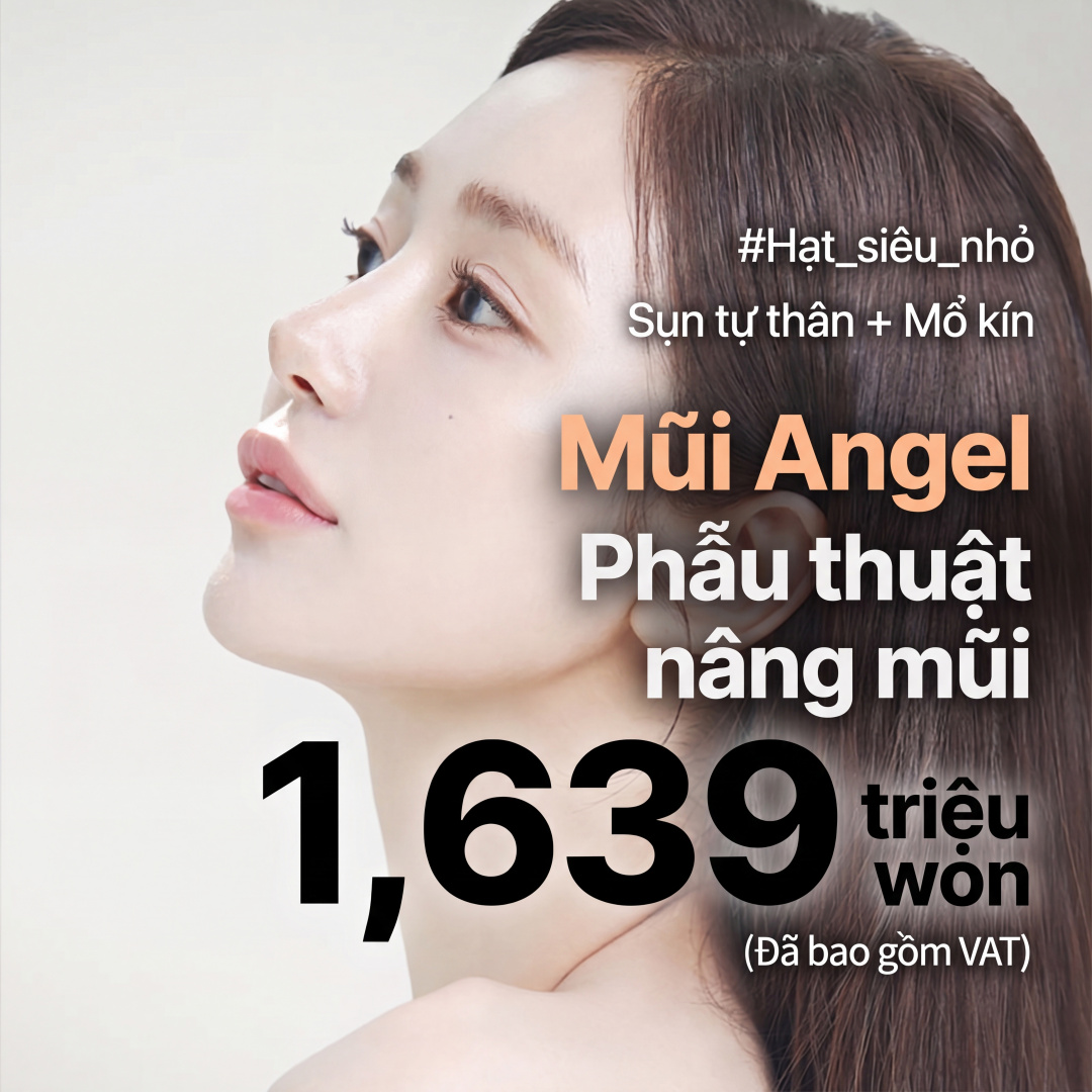 Nana Nâng mũi Angel, Phương pháp kín, Sụn tự thân, Mô tự thân, Không sụn nhân tạo