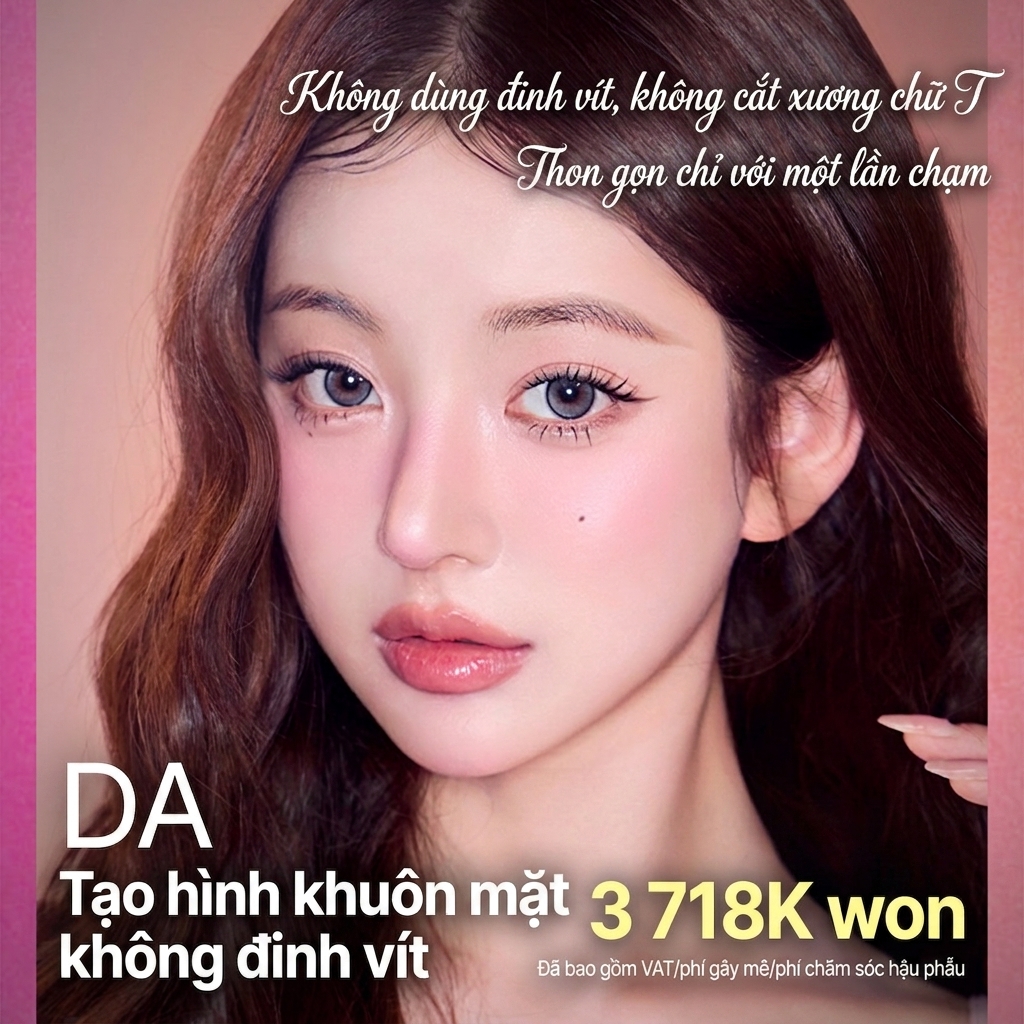 DA Gọt hàm không nẹp vít_Phẫu thuật góc hàm Thẩm mỹ cằm