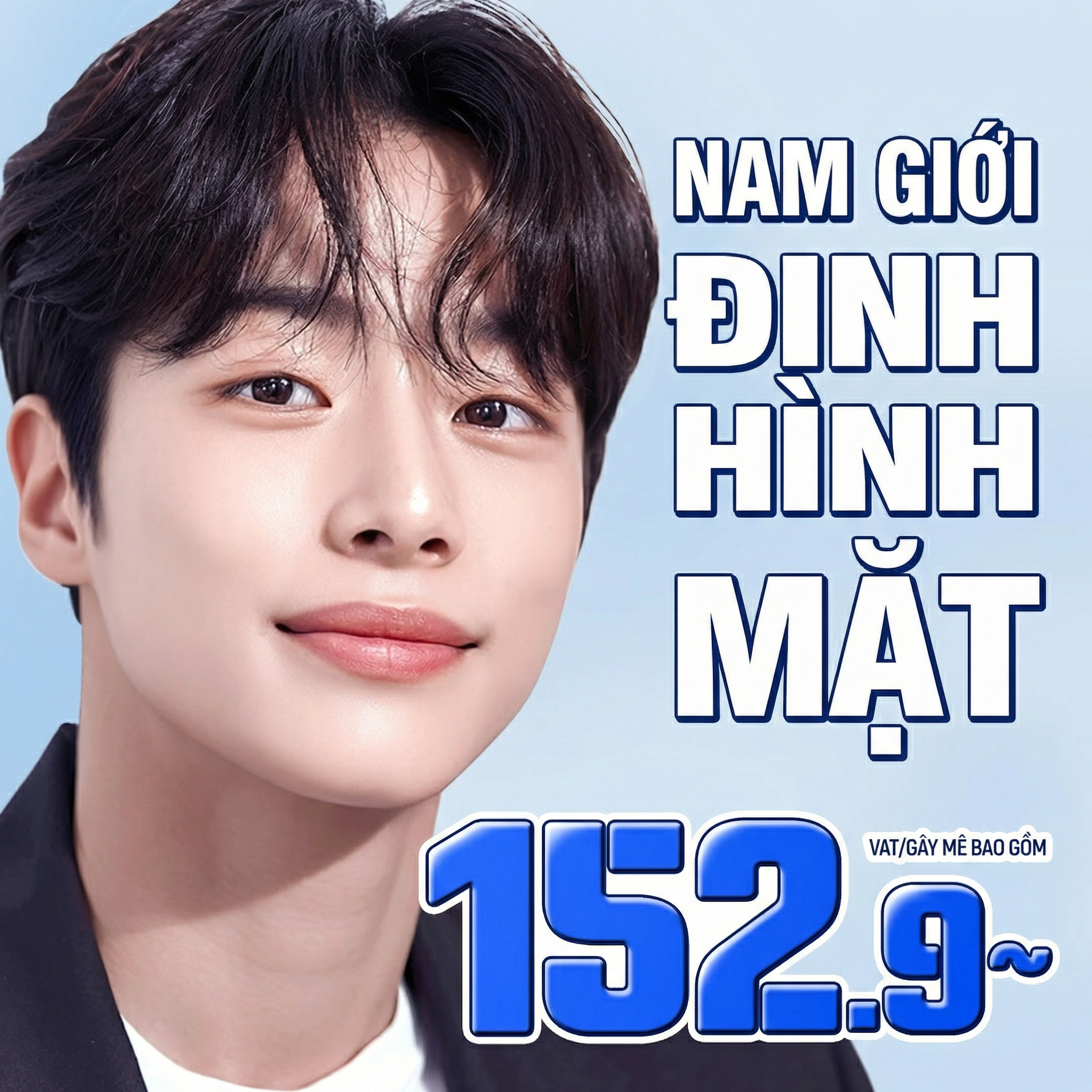 Gọt hàm nam_Hạ gò má_Góc hàm_Cằm trước_Thu gọn cằm