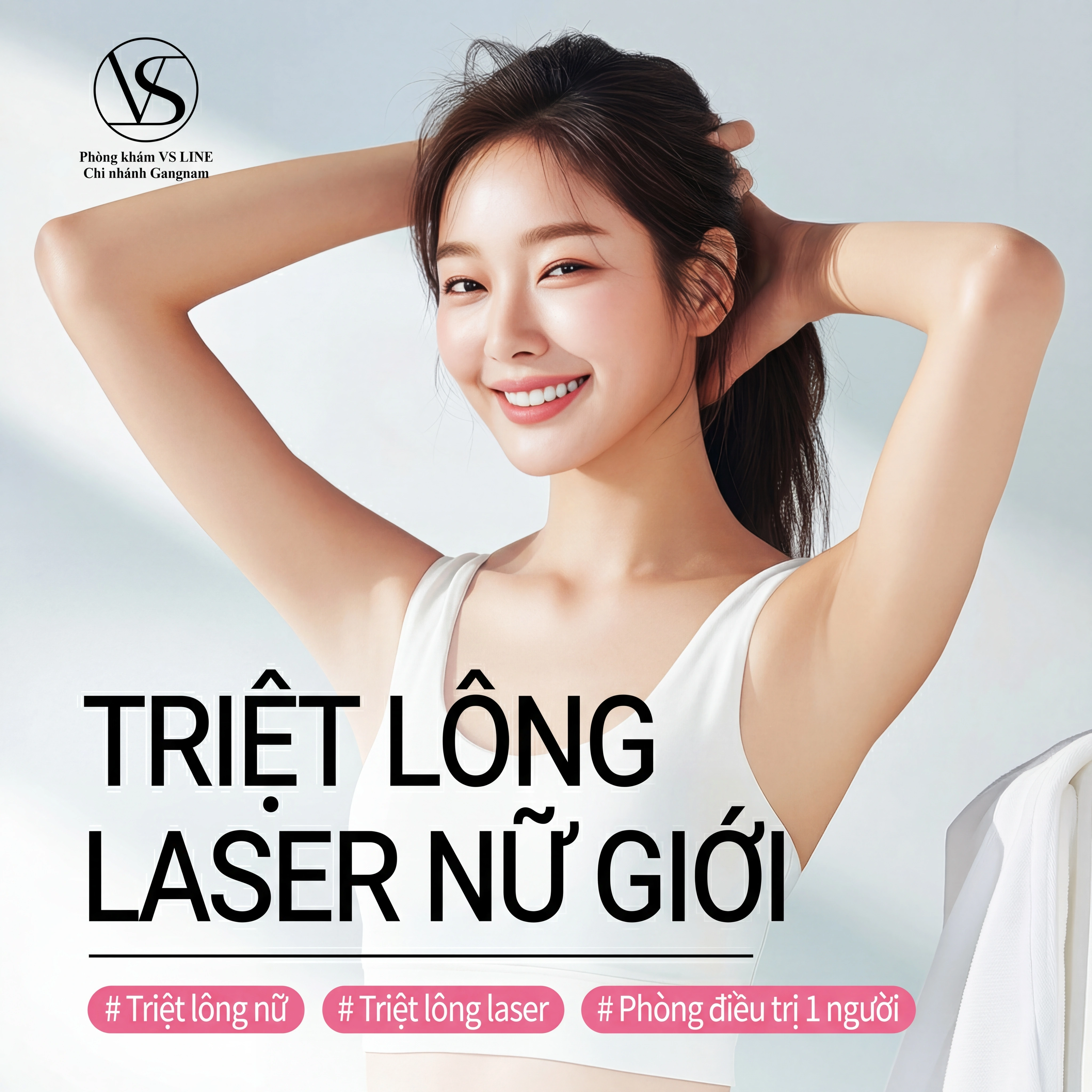 Triệt lông laser nữ_Bác sĩ nữ thực hiện