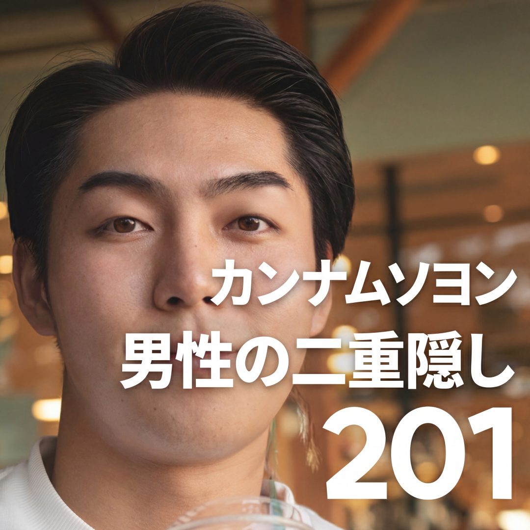 江南ソヨン メンズ二重隠し(奥二重)