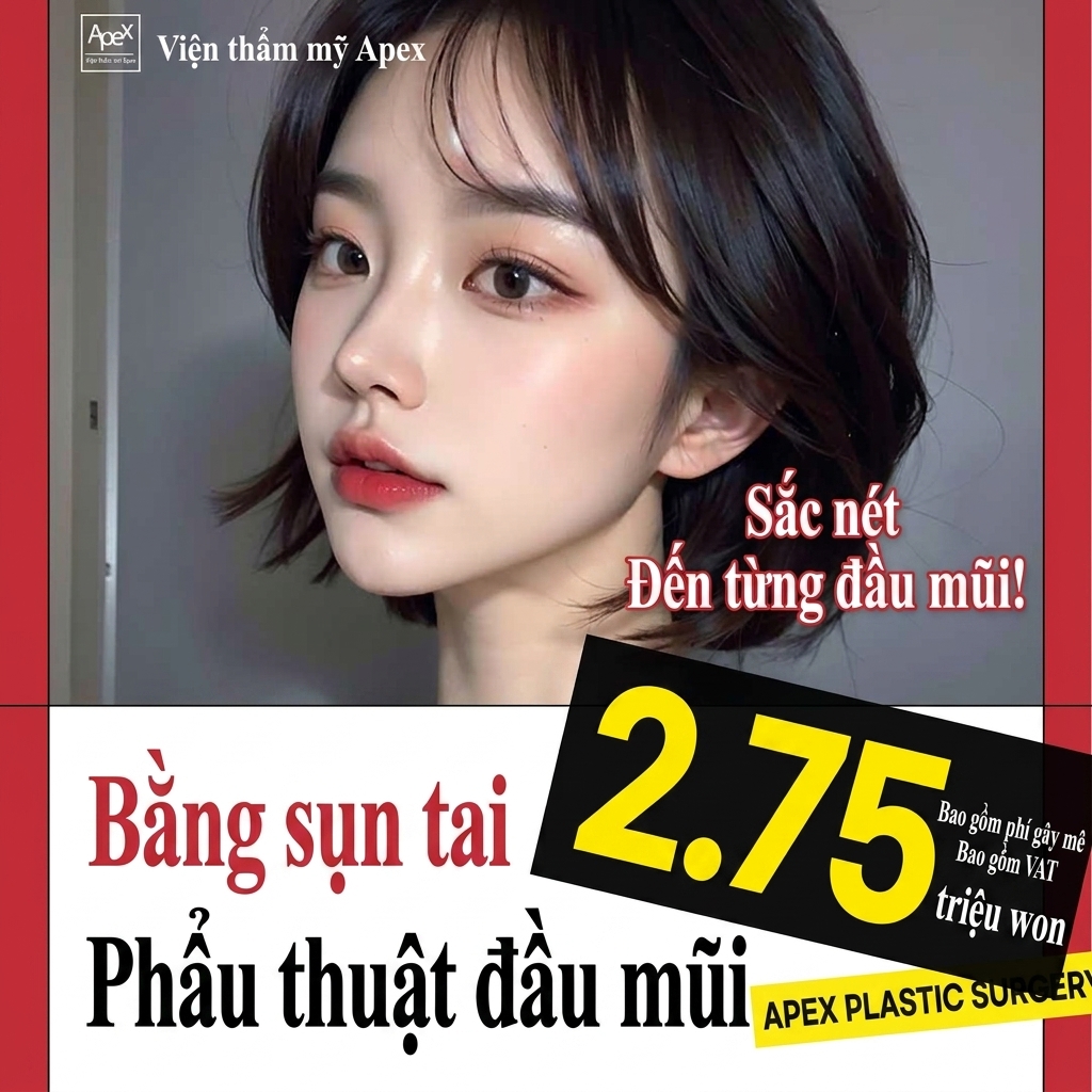 Apex ศัลยกรรมปลายจมูกด้วยกระดูกอ่อนหลังหู