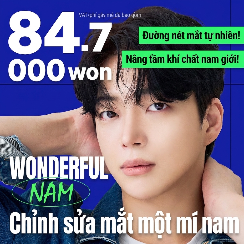 Wonderful Nam Chỉnh cơ nâng mi không mí